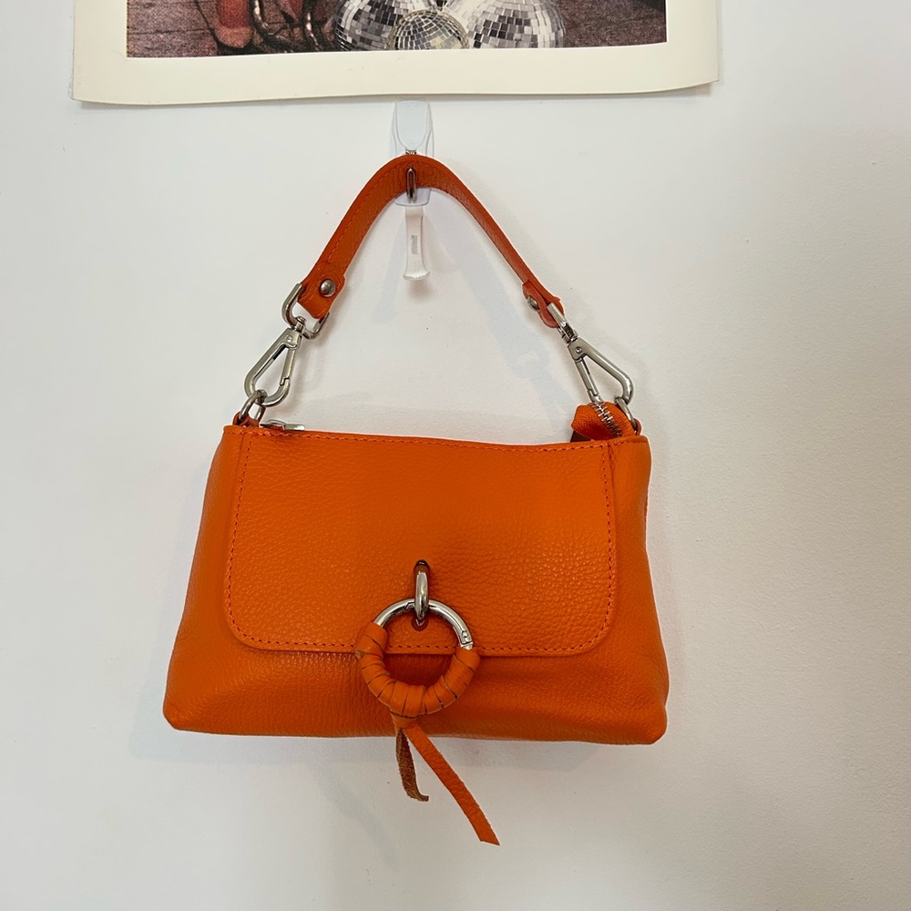 Orange Leather Handbag